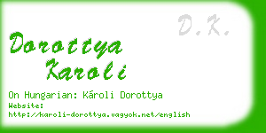 dorottya karoli business card