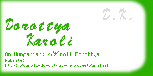 dorottya karoli business card